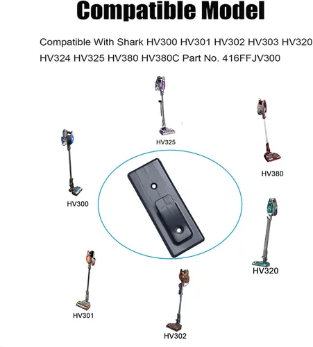 Miniatura 2 de Gancho de montaje en pared para Shark HV300 HV301 HV302 HV303 HV305 HV320 HV322 HV324 HV325 HV380 UV422U V450 Aspiradora de cohete (416FFJV300)