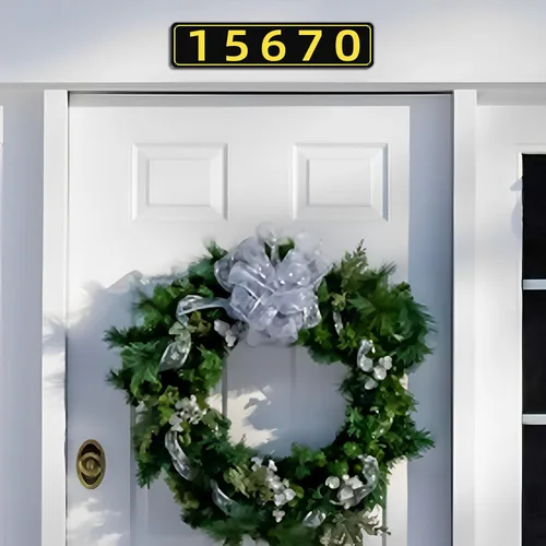 Miniatura 6 de Placa reflectante personalizada para dirección de casa para exterior, placa de número de casa personalizada para buzón exterior, letrero de Placa