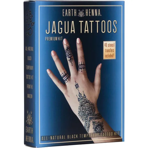 Kit de tatuaje temporal Jagua orgánico, color negro y pintura corporal prémium