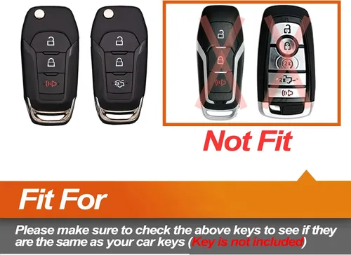 Miniatura 2 de Funda de silicona para llavero Ford Expedition Explorer Escape Ranger Bronco F-150 F-250 F-350 F450 F550 Super Duty Lightning Key Fob Accesorios