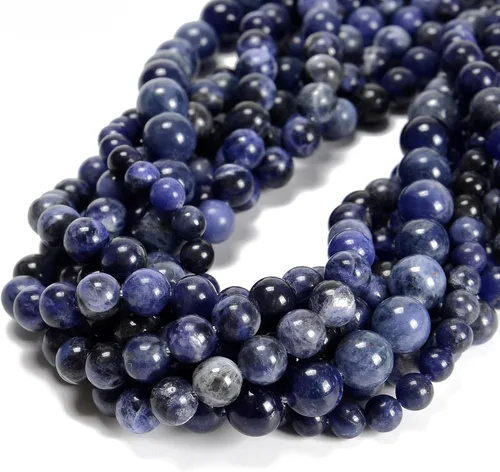 Miniatura 31 de 65 cuentas de jade blanco de 0.236 pulgadas, piedra natural, piedras preciosas redondas auténticas para hacer pulseras de bricolaje, joyas, cuerdas