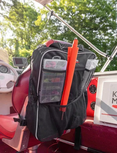 Miniatura 7 de KEMIMOTO Bolsa de almacenamiento para barco, mochila para asiento de barco, organizador de almacenamiento de barco con bolsillos de malla, bolsa