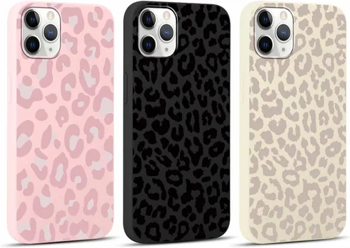 Miniatura 32 de Paquete de 3 Fundas Bonitas con Estampado de Guepardo para iPhone 13/14 de 6.1" Funda de Teléfono, Fundas de Diseño Estético de Leopardo Silicona