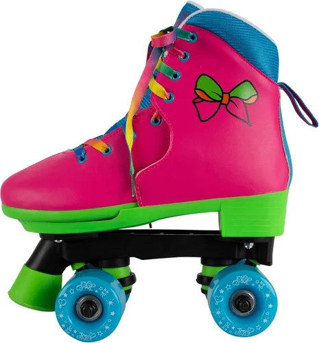 Miniatura 4 de Circle Society JoJo Siwa - Patines ajustables para niñas, diseño de arcoíris JoJo Siwa, patines clásicos para niños, tallas 12-3, ideales