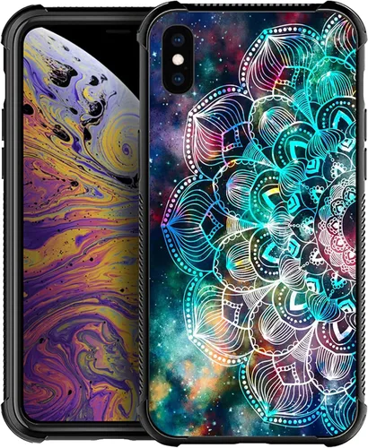 Miniatura 126 de Funda compatible con iPhone X/XS, diseño de bandera estadounidense de béisbol, TPU suave, a prueba de golpes, de vidrio templado, para iPhone X/XS