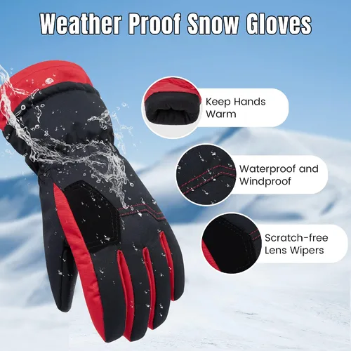 Miniatura 3 de ANDORRA - Guantes de esquí geométricos de dos tonos para niños
