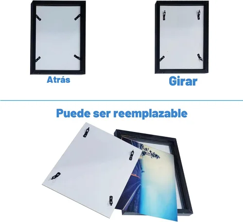 Miniatura 5 de Impresiones de lienzo personalizadas enmarcadas con tus fotos, impresión personalizada de foto a lienzo, regalos para parejas, amigos, familia, Negro