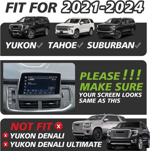 Miniatura 5 de Muslogy Caja de Almacenamiento para Tablero Compatible con GMC Yukon Chevy Tahoe Suburban 2021 2022 2023 2024 Accesorios Inserto Detrás de Pantalla