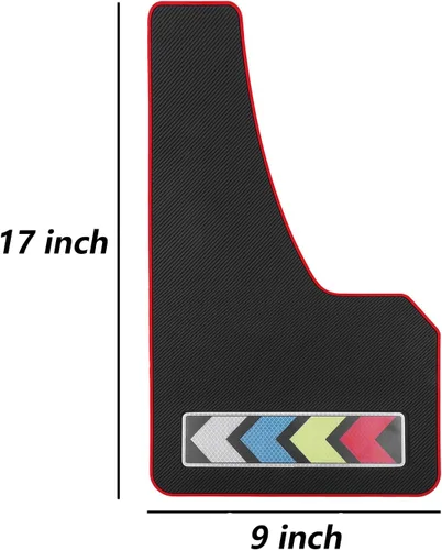 Miniatura 6 de 4 piezas de solapas reflectantes para barro de coche, solapas de goma blanda para protección contra salpicaduras, guardabarros de seguridad