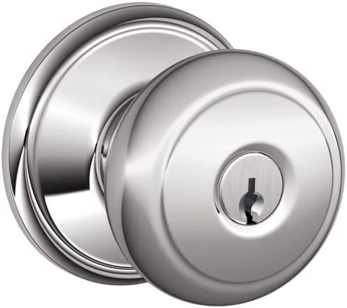 Miniatura 40 de Schlage F10 AND 716 ADD - Pomo Andover con moldura Addison, cerradura de paso para pasillos y armarios, bronce envejecido