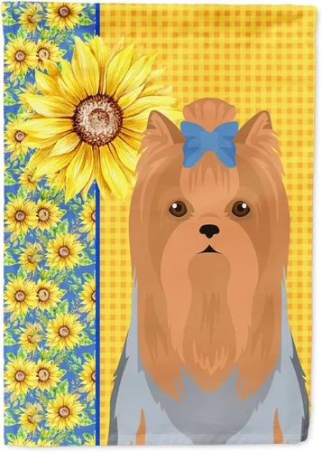 Miniatura 134 de Caroline's Treasures WDK5331CHF - Bandera de verano con diseño de girasoles rojos y blancos, manga grande, para porche, para colgar en la pared