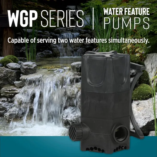 Miniatura 5 de Little Giant WGP-95-PW 115 voltios, 4280 GPH Bomba sumergible de cascada y estanque de accionamiento directo de doble descarga, color negro, 566407