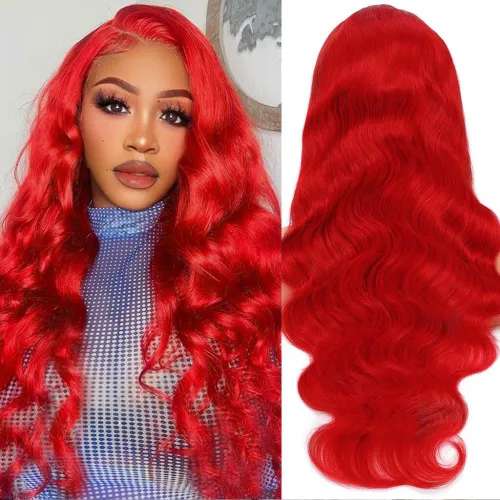 Miniatura 70 de Peluca de cabello humano con encaje frontal de onda corporal, rubio 613, brasileña 13x4, peluca frontal de encaje rubio de 200 densidad, nudos Rubio