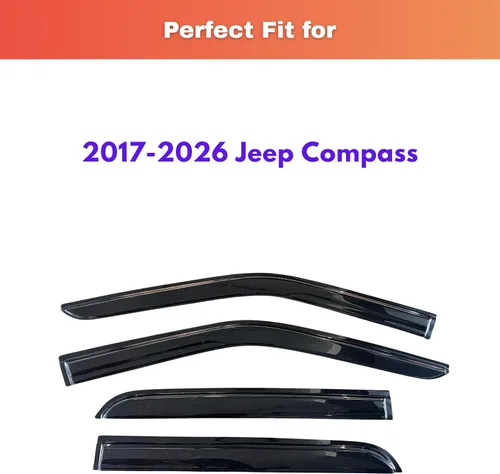 Miniatura 478 de KPY Visor de ventana compatible con Kia Soul 2009-2013, Protector contra lluvia de 4 unidades, deflectores de ventilación de ventana lateral