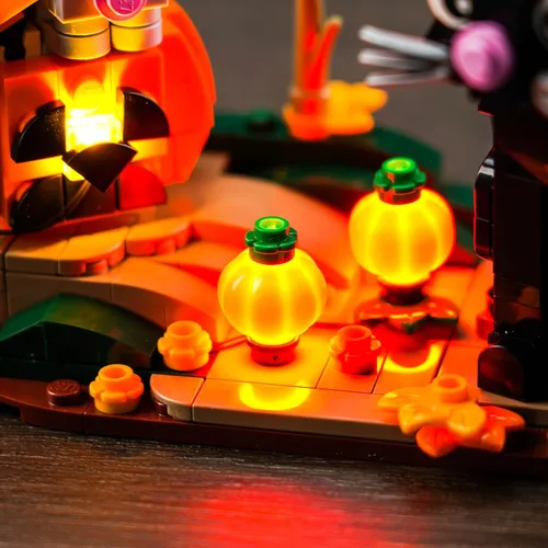 Miniatura 4 de BrickBling Luz LED compatible con Lego Halloween Cat & Mouse 40570 Kit de construcción, luces de decoración de Halloween compatibles con Lego 40570