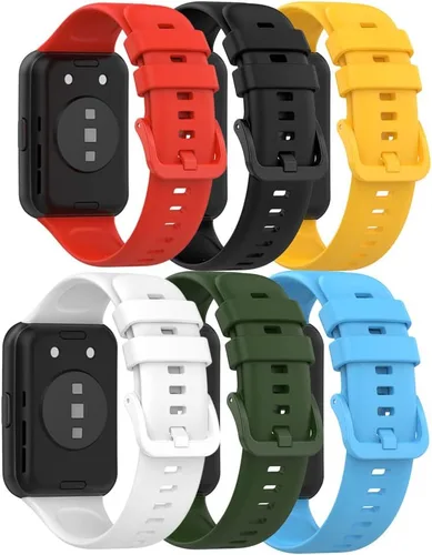 Miniatura 20 de Senter Correas de repuesto de goma suave de liberación rápida para Huawei Watch Fit 2 Smart Watch Blanco