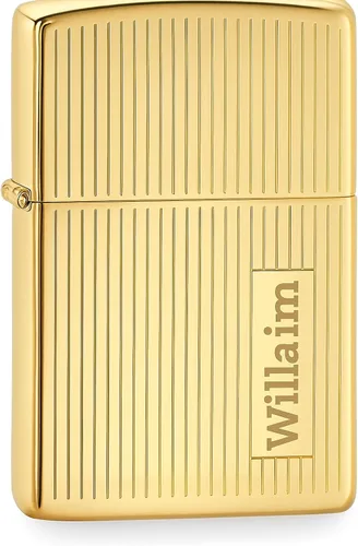 Miniatura 9 de Encendedor personalizado de Zippo – Diseño veneciano grabado personalizado Encendedor de metal genuino a prueba de viento Regalo único