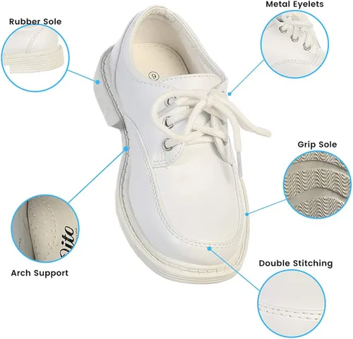 Miniatura 2 de Lito - Zapatos de vestir para niños con cordones para comunión Boda, Graduación, Zapatos formales mate