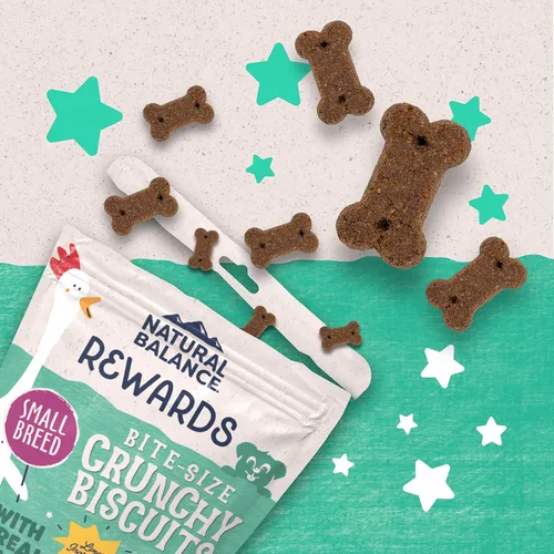 Miniatura 4 de Natural Balance Limited Ingredient Rewards - Galletas crujientes, golosinas de tamaño bocado para perros de raza pequeña, hechas con pollo real, 8