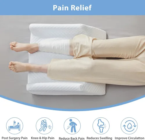 Miniatura 4 de Almohada de elevación de piernas para la circulación sanguínea después de la cirugía y la hinchazón, almohada de cuña para el alivio del dolor
