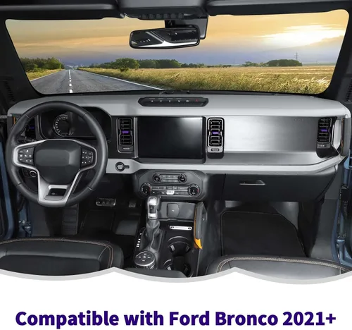 Miniatura 7 de RT-TCZ Cubierta de ventilación para consola central, ajuste de aire acondicionado, accesorios interiores para Ford Bronco 2021 2022 2023, azul