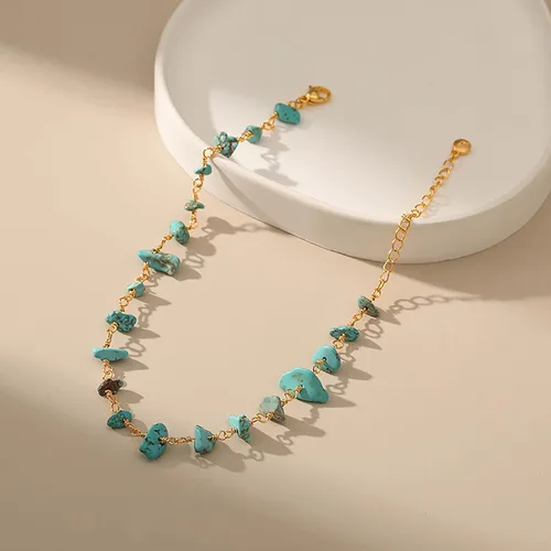 Miniatura 40 de Tobillera para mujer, chapada en oro de 18 quilates, tobillera con dije de oro, impermeable, para verano, playa, cadena de pie, joyería para regalos