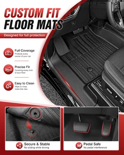 Miniatura 3 de Alfombrillas para 2020-2026 Chevy Silverado/GMC Sierra 1500/2500HD/3500HD de 2 filas y 4 puertas y 2019 1500 de 2 filas y 4 puertas sin caja