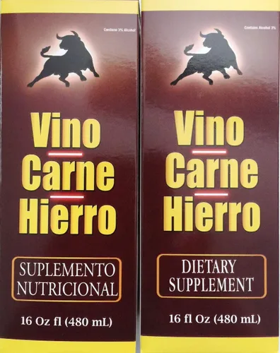 Vino Carne Hierro 16 Fl oz. Paquete de 2