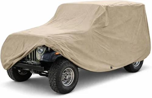 Miniatura 11 de Formosa Funda de SUV compatible con Jeep Wrangler JK TJ CJ7 CJ5 2 puertas (hasta 176 pulgadas), para todo tipo de clima, tela tejida de mayor