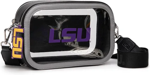 Miniatura 15 de Montana West NCAA Bolsa transparente para eventos de estadio, bolsos para fanáticos de los deportes con correa de nailon ajustable, bolsillo