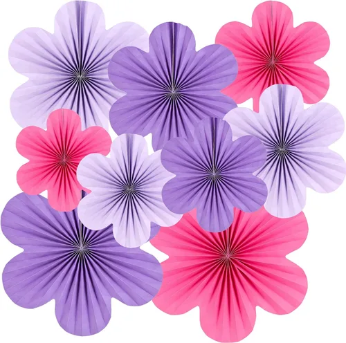 Miniatura 25 de SUNBEAUTY Abanicos de papel dorados y negros para fondo de fiesta de té, boda, primavera, cumpleaños, aula, baby shower, Halloween, decoración