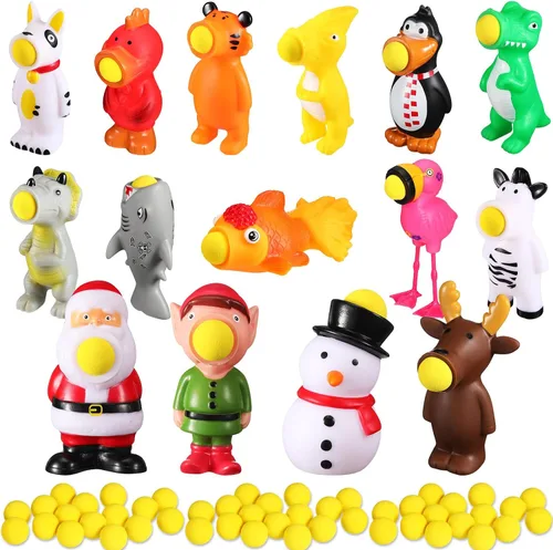 Miniatura 9 de Zubebe Juguetes de Navidad Lanzador de Pelotas de Espuma con Pelotas de Espuma que Dispara hasta 20 Pies para Niños Juego Interior y Exterior