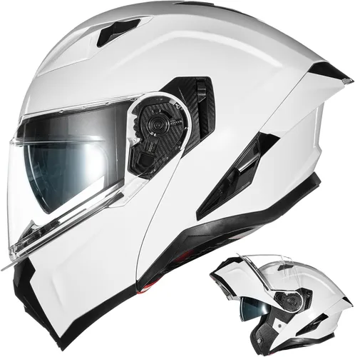 Miniatura 8 de Casco modular para motocicleta de cara completa con doble visera abatible para adultos, hombres y mujeres, modelo 928