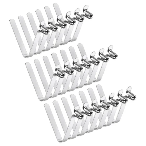 Miniatura 13 de PATIKIL Pinzas de remo de kayak de 0.220 x 0.157 in, paquete de 20 clips de acero en forma de V de un solo pasador, clips de resorte, tubo