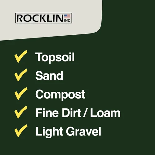 Miniatura 4 de Rocklin™ Rastrillo de nivelación de césped, herramienta de nivelación de acero inoxidable de 22 x 10 pulgadas con mango de 78 pulgadas Suelo