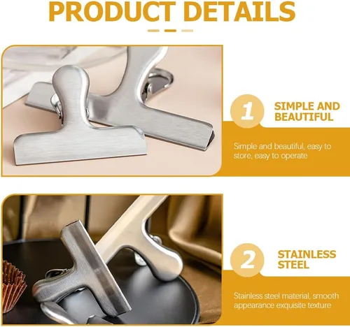 Miniatura 5 de 8 clips de chips resistentes para bolsas de alimentos, accesorios de clip portátiles para cocina, oficina, escuela, accesorios