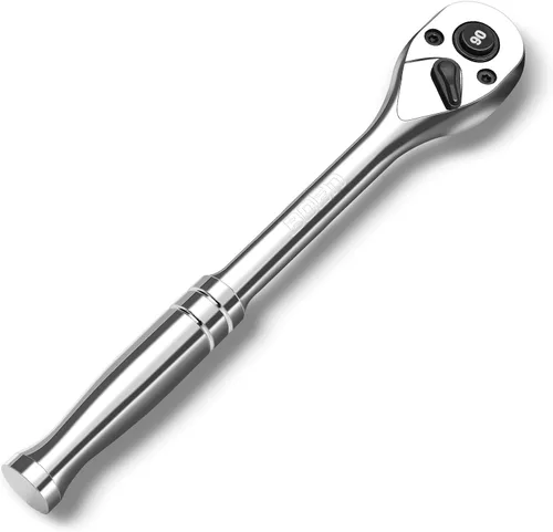 Miniatura 8 de boen Manija de trinquete de 3/8 pulgadas, llave de trinquete de 90 dientes de liberación rápida, giro de 4 grados, reversible, hecha de aleación