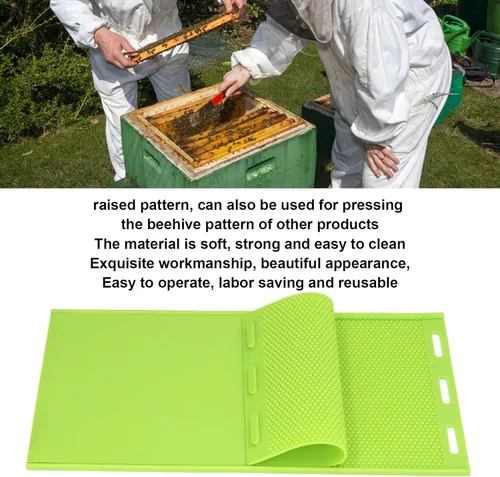 Miniatura 3 de Alvinlite Molde de hoja de cera de abejas de silicona para base de cera de abejas, 2 piezas, 0.213 in, accesorios de apicultura para apicultor