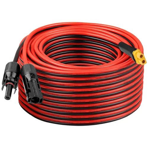 Miniatura 9 de Cable de extensión solar XT60 de 10 AWG 2 3 6 10 15 20 25 35 40 50 75 100 pies XT60 adaptador de conector de extensión solar más grueso cable hembra