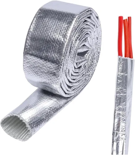 Miniatura 7 de Rollo de revestimiento térmico aluminizado para automóvil, calor radiante y evita el bloqueo de vapor, escudo térmico para cable de freno/línea