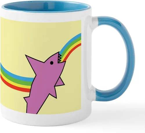Miniatura 8 de CafePress Jake's Rainbow Shark - Taza de café de cerámica (11 oz)