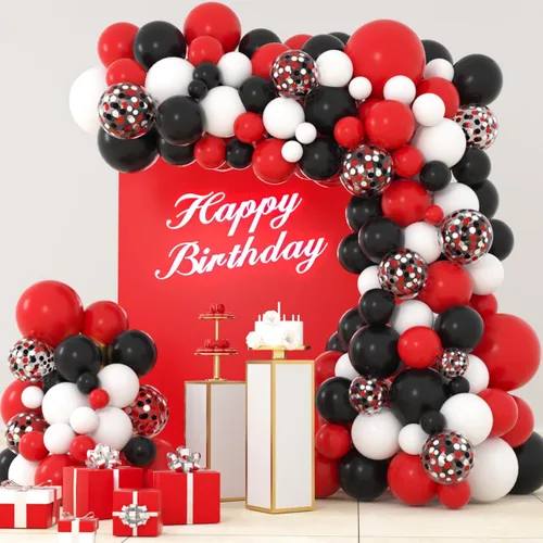 Miniatura 11 de Kit de arco de guirnalda de globos rojos y azules, azul marino, azul oscuro, globos rojos, globos neutros rubor, para cumpleaños, boda, aniversario