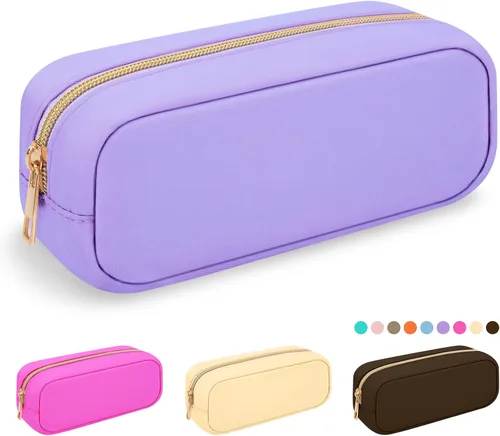 Miniatura 59 de Iqimott Bolsa Grande de Maquillaje de Nylon para Viaje, Bolsa de Cosméticos Preppy Grande Organizadora de Maquillaje de Nylon Bolsa de Artículos