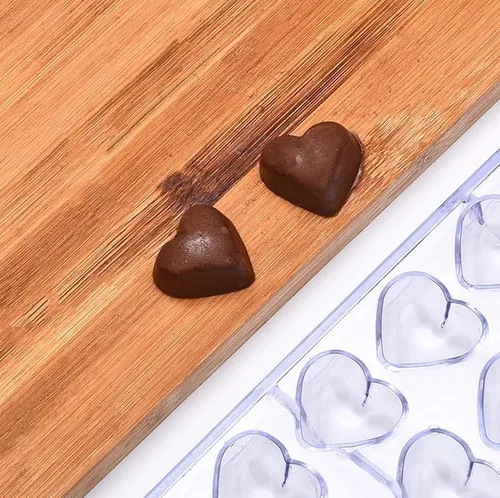 Miniatura 5 de Molde de chocolate para caramelos, molde para hacer 18 caramelos transparentes en forma de diamante, utilizado para decoración de pasteles caseros