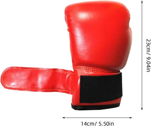 Miniatura 5 de Guantes de boxeo Garneck de 6oz para niños, guantes para saco pesado rojo, guantes para niños, guantes de boxeo para niños, guantes de boxeo