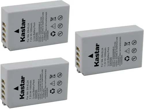 Miniatura 3 de Kastar Paquete de 1 batería EN-EL24 de repuesto para batería Nikon EN-EL24 ENEL24 EN-EL24a ENEL24a, cargador Nikon MH-31, Nikon 1 J5 1J5, Nikon