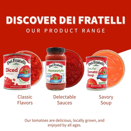 Miniatura 5 de Dei Fratelli Salsa italiana (latas de 28 onzas, paquete de 6) - Madurado en vid - Sin agua añadida, sin pasta - Sin OMG, sin gluten - Receta