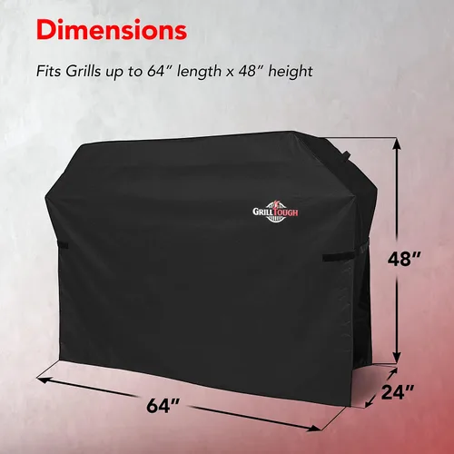 Miniatura 5 de GrillTough Cubierta de Parrilla de Barbacoa de Servicio Pesado para Parrilla al Aire Libre, 64 Pulgadas – Impermeable, Resistente a la Intemperie