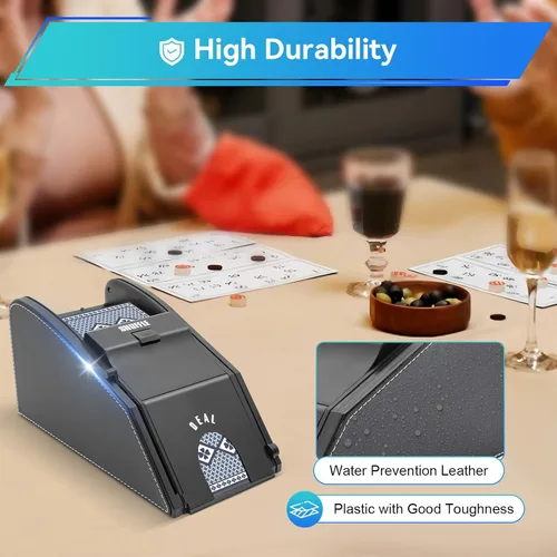 Miniatura 3 de 1-2 barajador automático de cartas barajador de cartas eléctrico profesional máquina de barajar portátil para juego de fiesta en casa