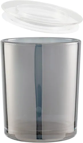 CandMak Tarros para velas, paquete de 20 recipientes de vidrio vacíos de 6 onzas, tarros a granel con tapas transparentes para hacer velas (gris